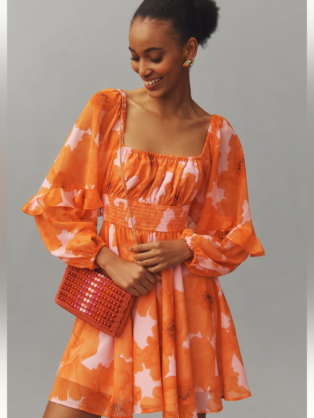 Hutch Floral Smocked Waist Romper